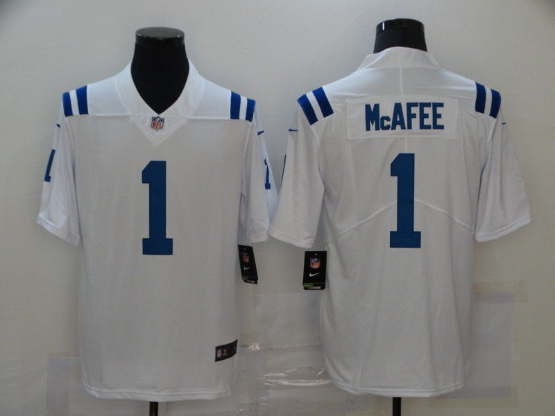 Men Indianapolis Colts 1 Mcafee White Nike Vapor Untouchable Limited 2020 NFL Nike Jerseys